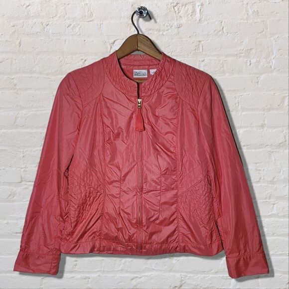 Chicos Zenergy Coral Lightweight Zip Windbreaker Piper Jacket - Picture 1 of 5
